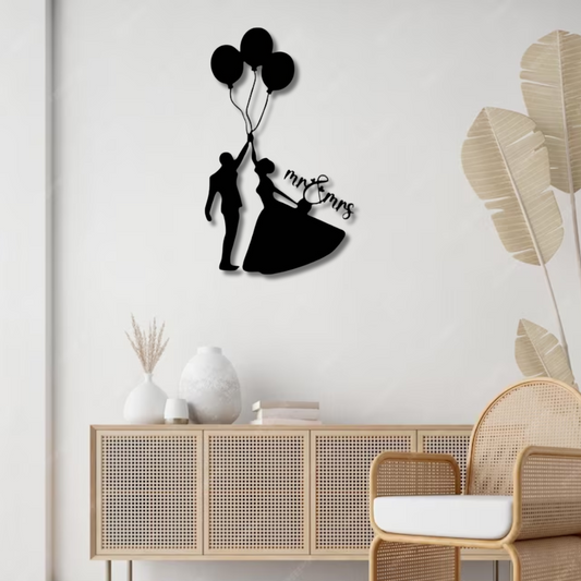 Just Married Metal Wall Art