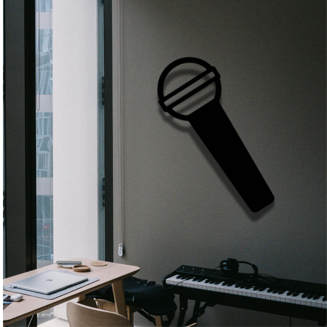 Microphone Metal Wall Art