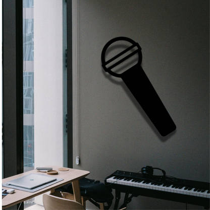 Microphone Metal Wall Art