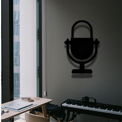 Microphone Object Metal Wall Art