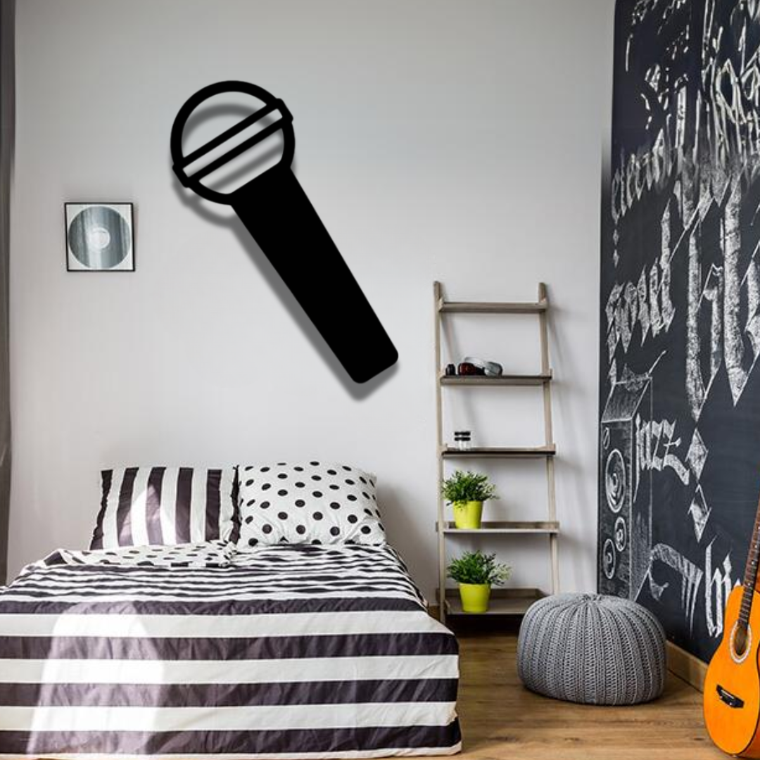 Microphone Metal Wall Art