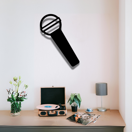 Microphone Metal Wall Art